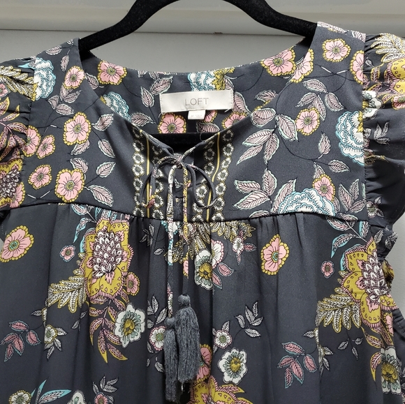 LOFT Sleeveless Floral Dress - Picture 2 of 4